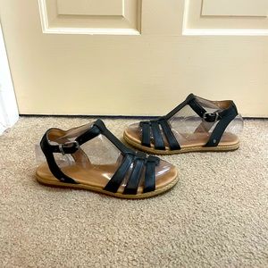 UGG Lanette leather black sandals, women’s 8